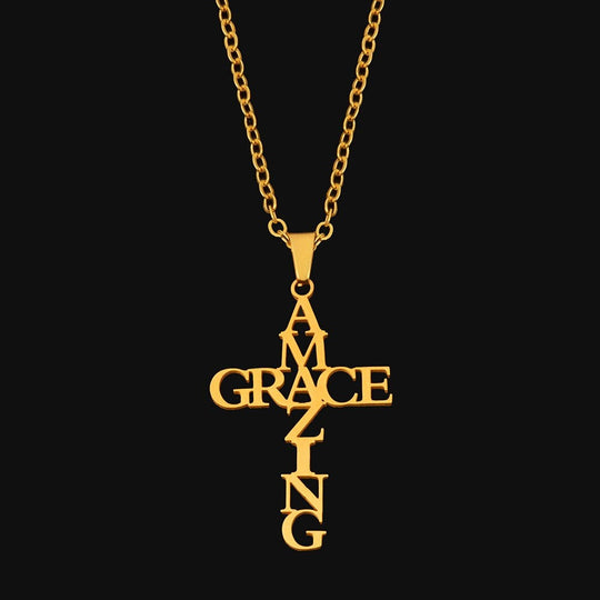 Amazing Grace Kreuz Halskette