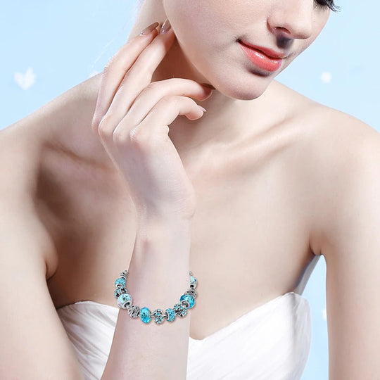 Armband Mit Blauem Kristallcharme