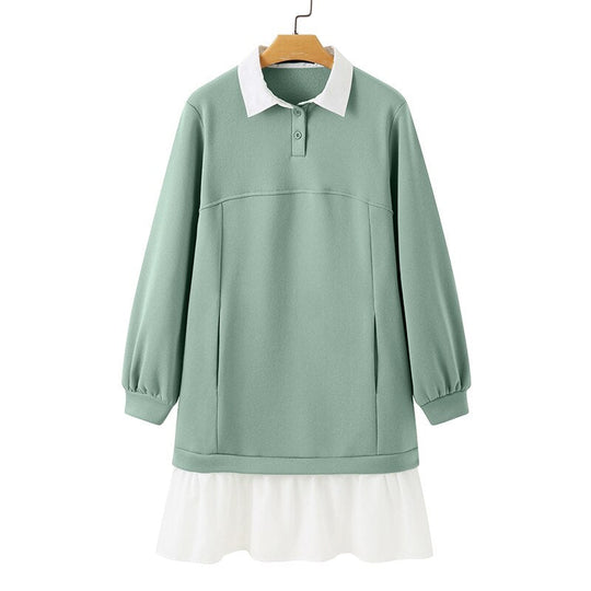 Damen Kleid Mit Kragen