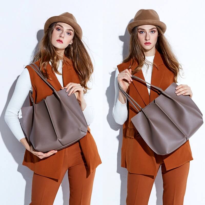 Frauen Leder Tote Tasche