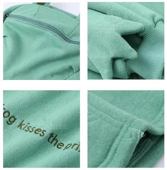 Frosch-Kapuzenpullover Mit Reißverschluss