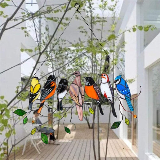 Glasmalerei Vogel Sonnenfänger
