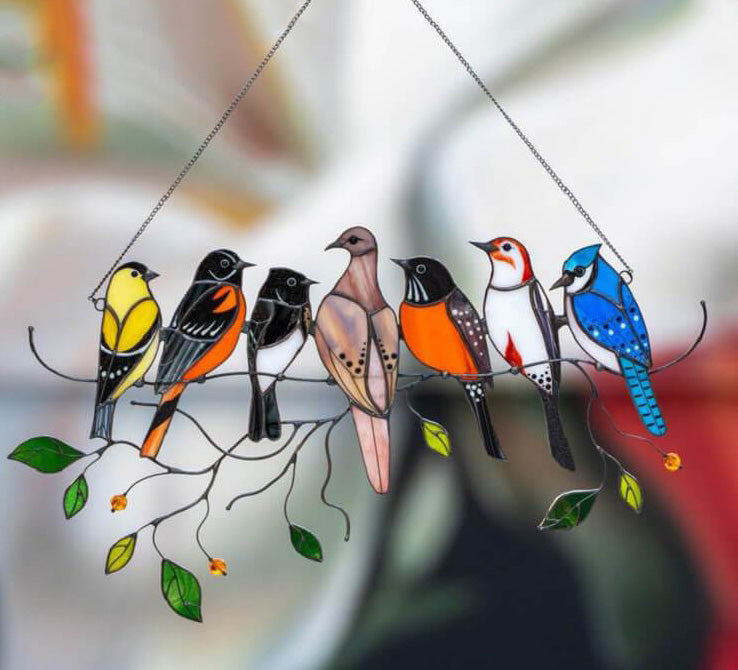 Glasmalerei Vogel Sonnenfänger