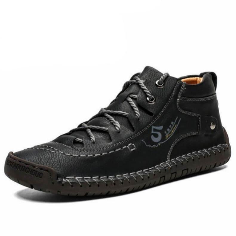 Handgenähte Vintage Lederstiefeletten