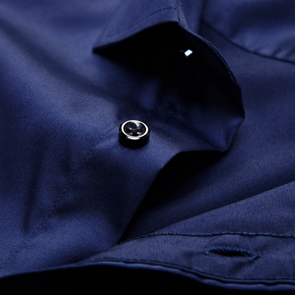 Herren Anti-Winkle Slim Fit Kleid Hemd