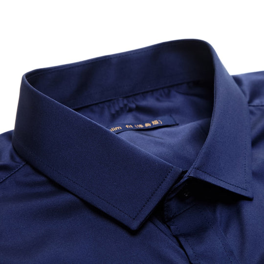 Herren Anti-Winkle Slim Fit Kleid Hemd