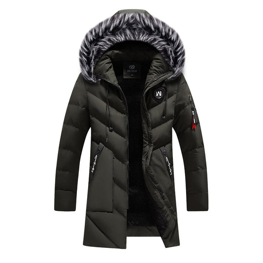 Herren Pelz Wintermantel Mit Kapuze