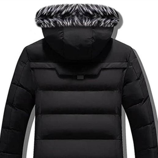 Herren Pelz Wintermantel Mit Kapuze