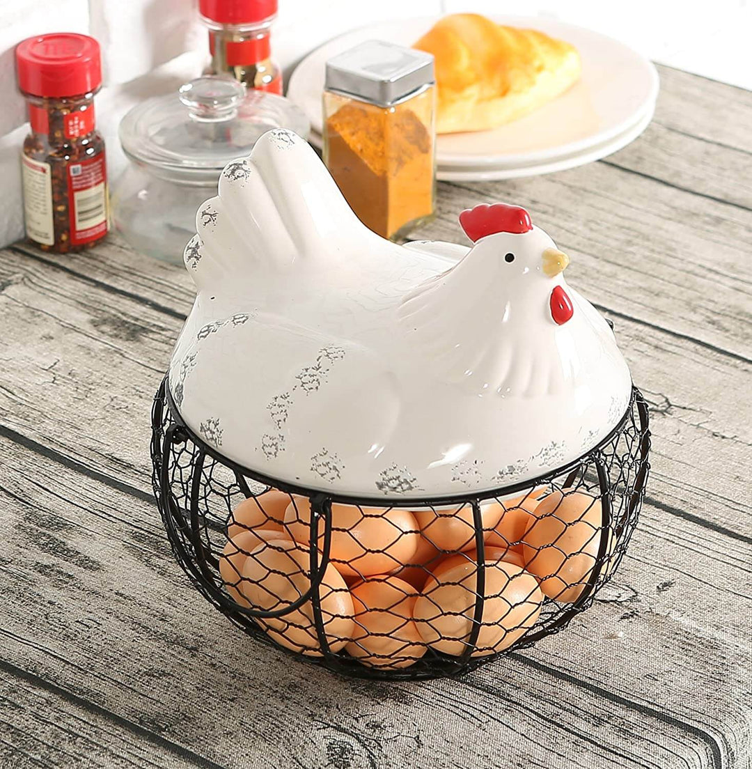 Keramischer Eieraufbewahrungskorb