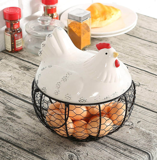 Keramischer Eieraufbewahrungskorb