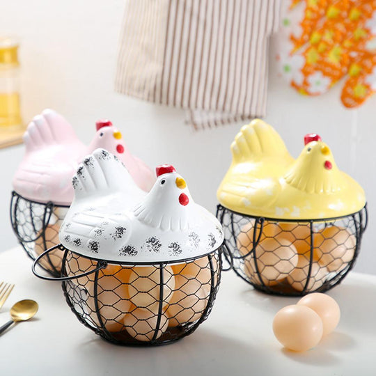 Keramischer Eieraufbewahrungskorb