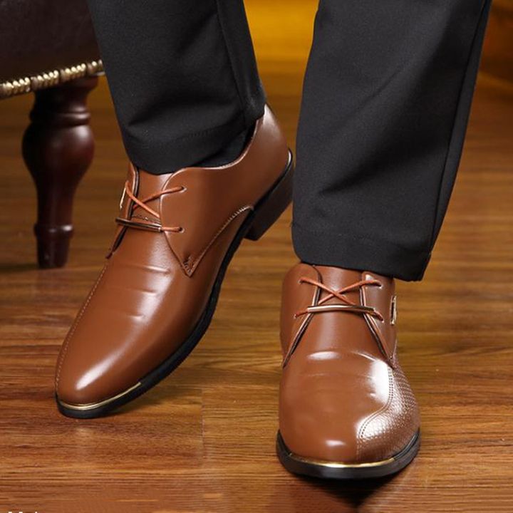 Klassische Leder Herrenschuhe