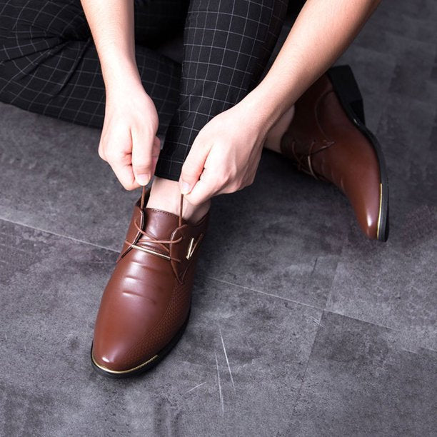 Klassische Leder Herrenschuhe