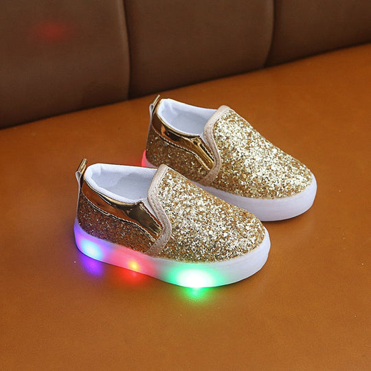 Led Glittery Kinder Turnschuhe