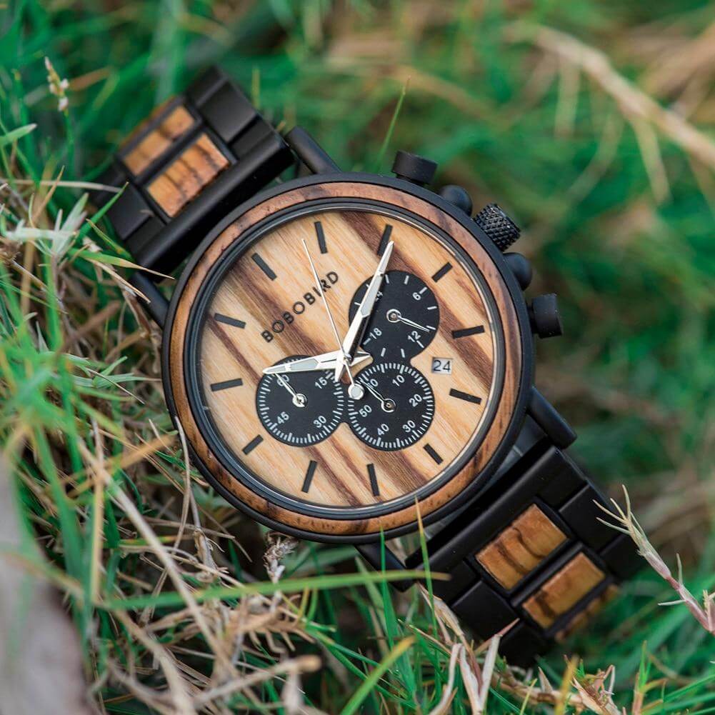 Luxuriöse Herrenuhr Aus Holz