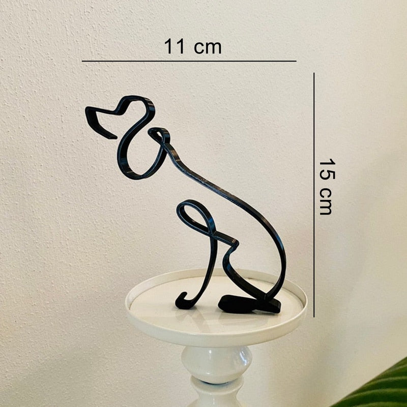 Minimalistische Hundeskulptur