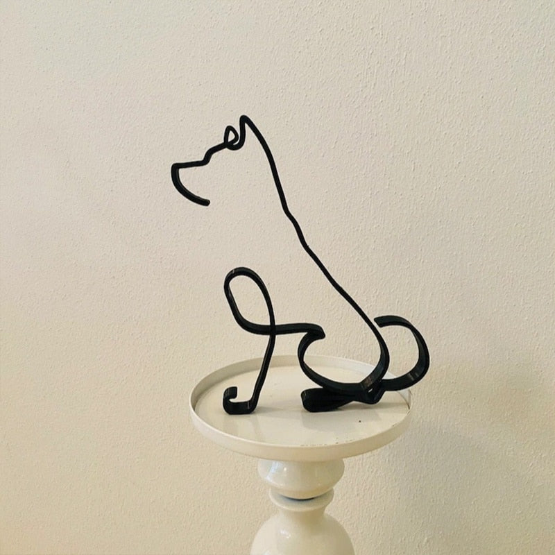Minimalistische Hundeskulptur