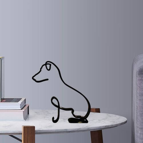 Minimalistische Hundeskulptur
