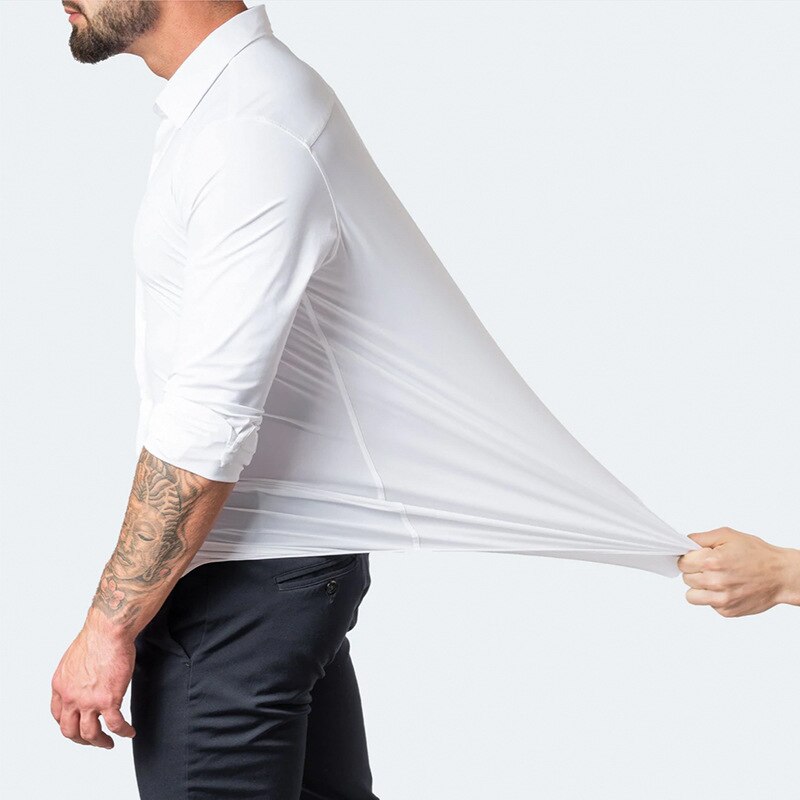 Modernes Stretch-Langarmhemd
