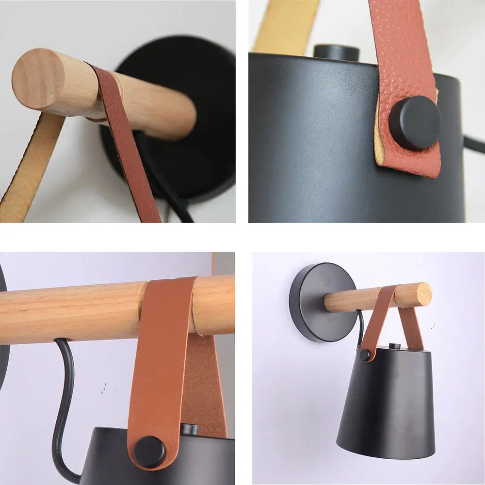 Nordische Wooden Wandleuchte