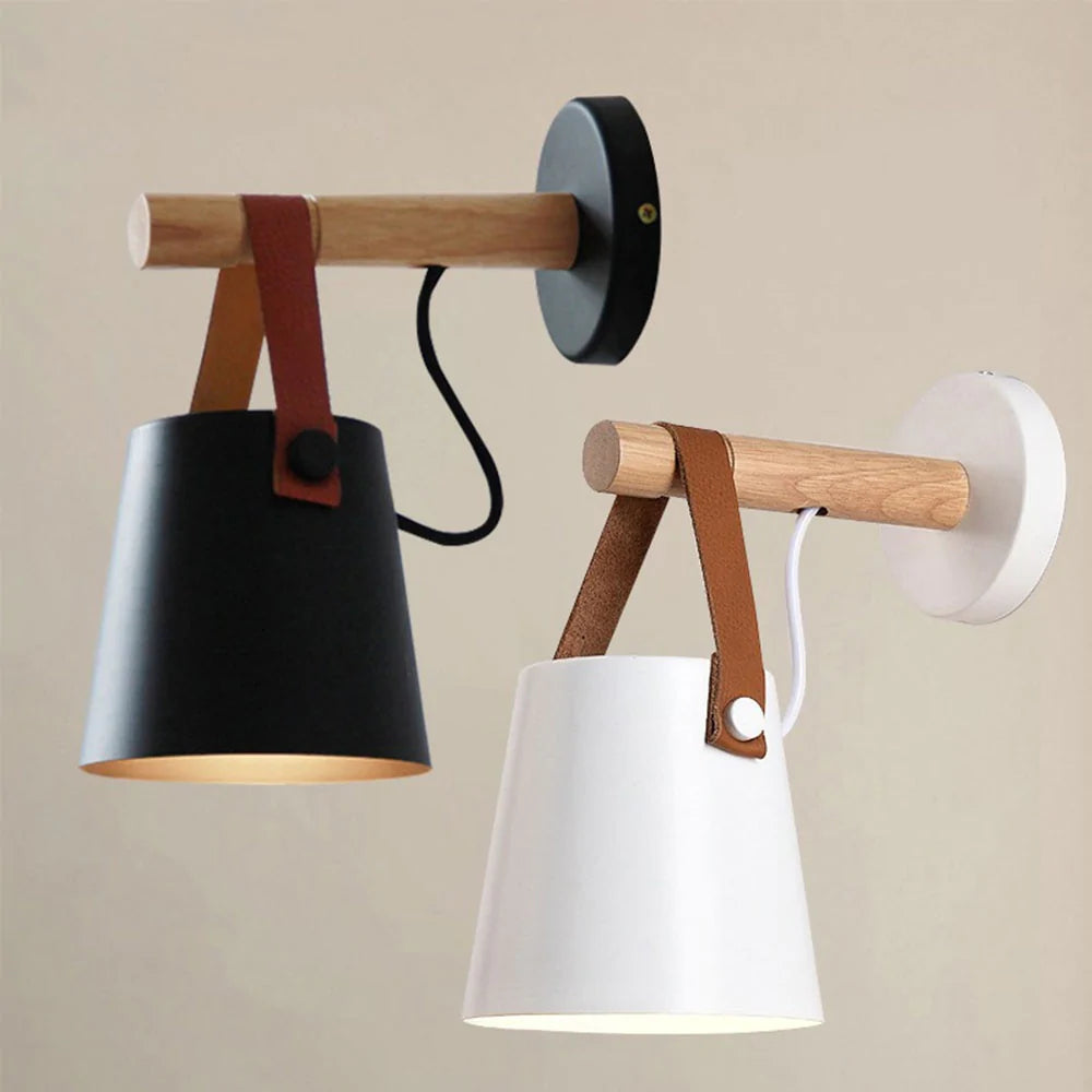 Nordische Wooden Wandleuchte