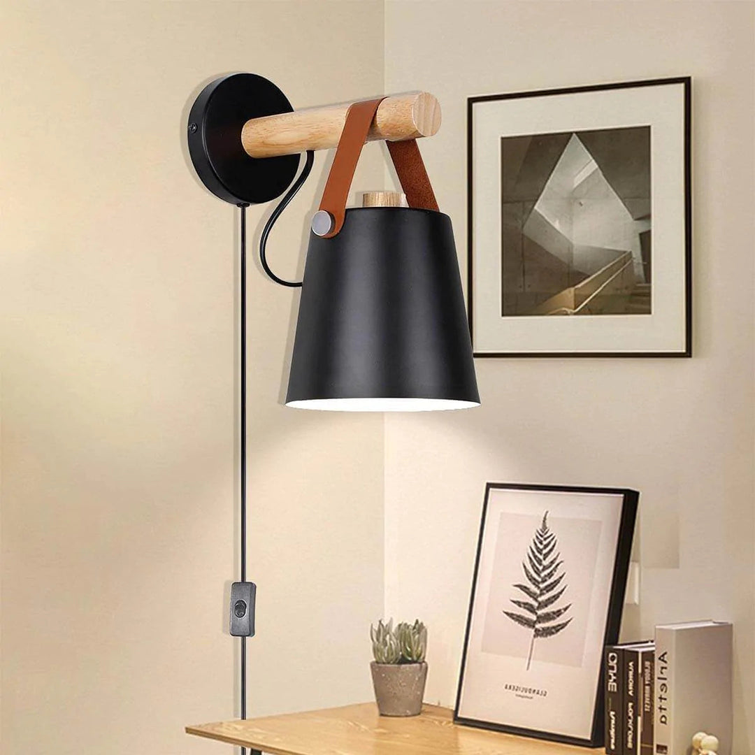Nordische Wooden Wandleuchte