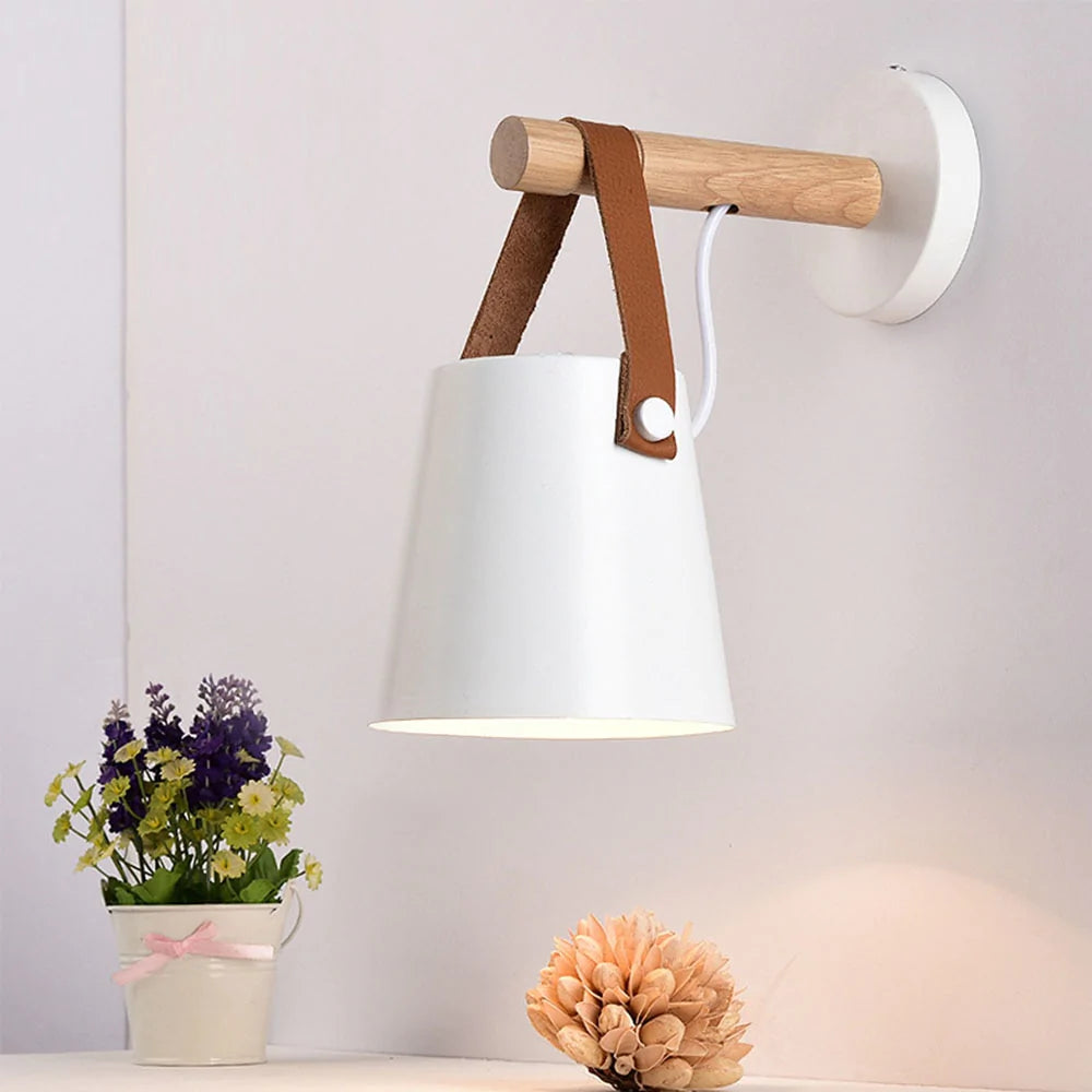 Nordische Wooden Wandleuchte