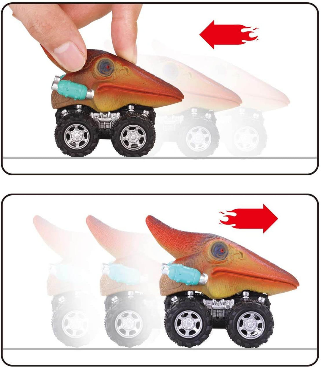 Pull Back Dinosaur Mini Auto (6 Stück)