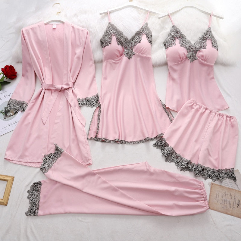 Pyjama-Set Aus Weicher Seide