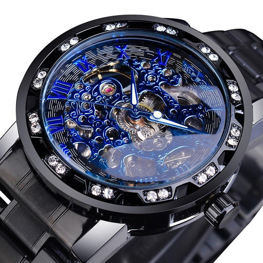 Retro-Leucht-Skelett Mechanische Uhr