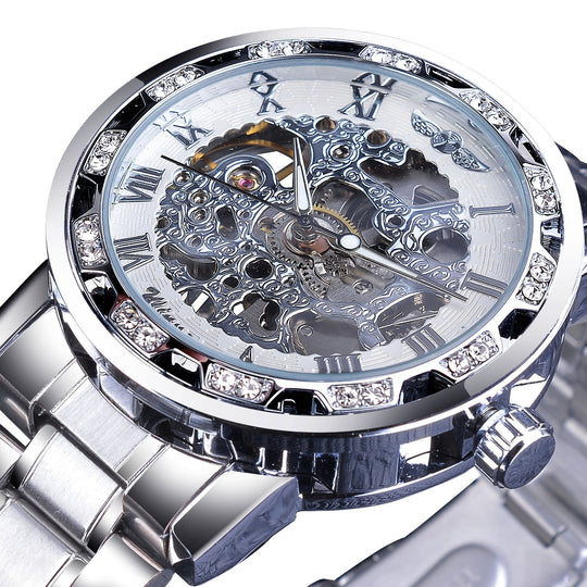 Retro-Leucht-Skelett Mechanische Uhr