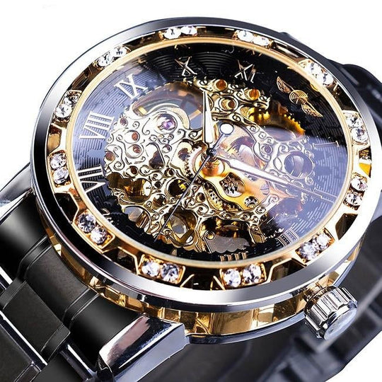 Retro-Leucht-Skelett Mechanische Uhr