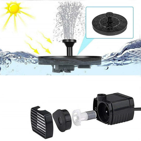 Solarbetriebener Schwimmerbrunnen