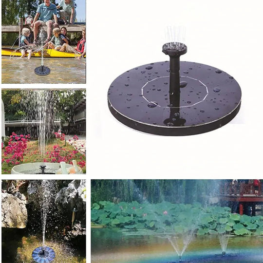 Solarbetriebener Schwimmerbrunnen