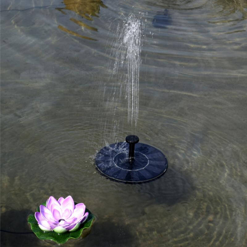Solarbetriebener Schwimmerbrunnen