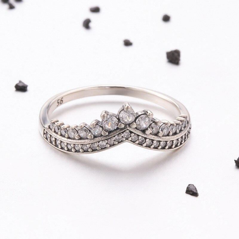 V Form Sterling Silber Ring
