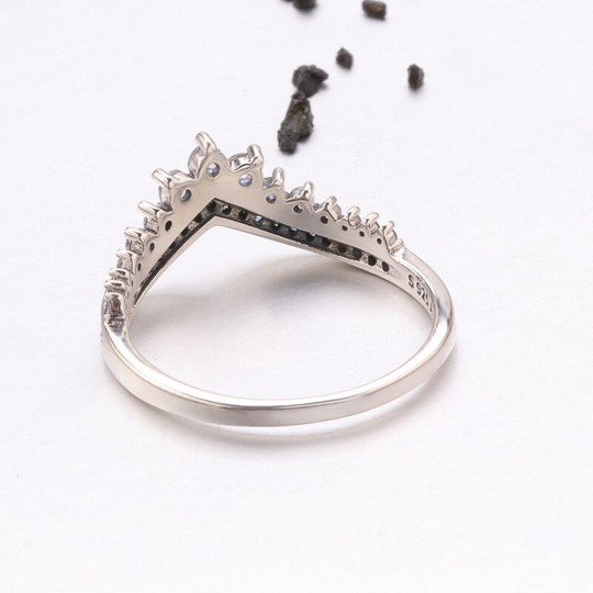 V Form Sterling Silber Ring