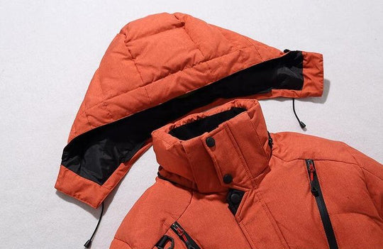 Warme Dicke Kapuzen-Pufferjacke